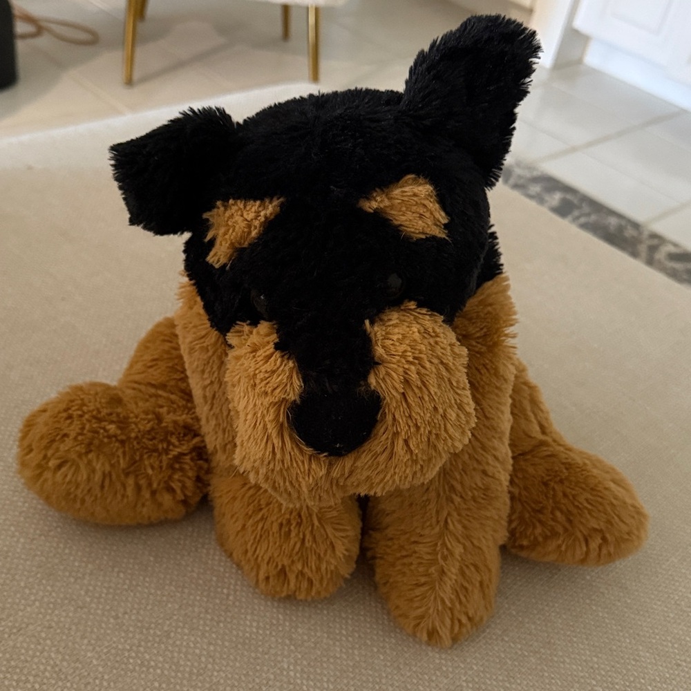Plush Dog Toy - Black and Brown